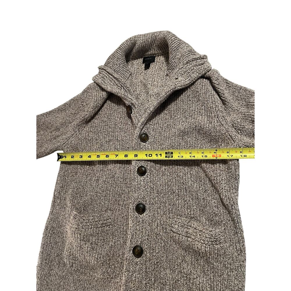J CREW Men's Shawl Brown Cardigan Marl Sweater Size Medium - Picture 7 of 10